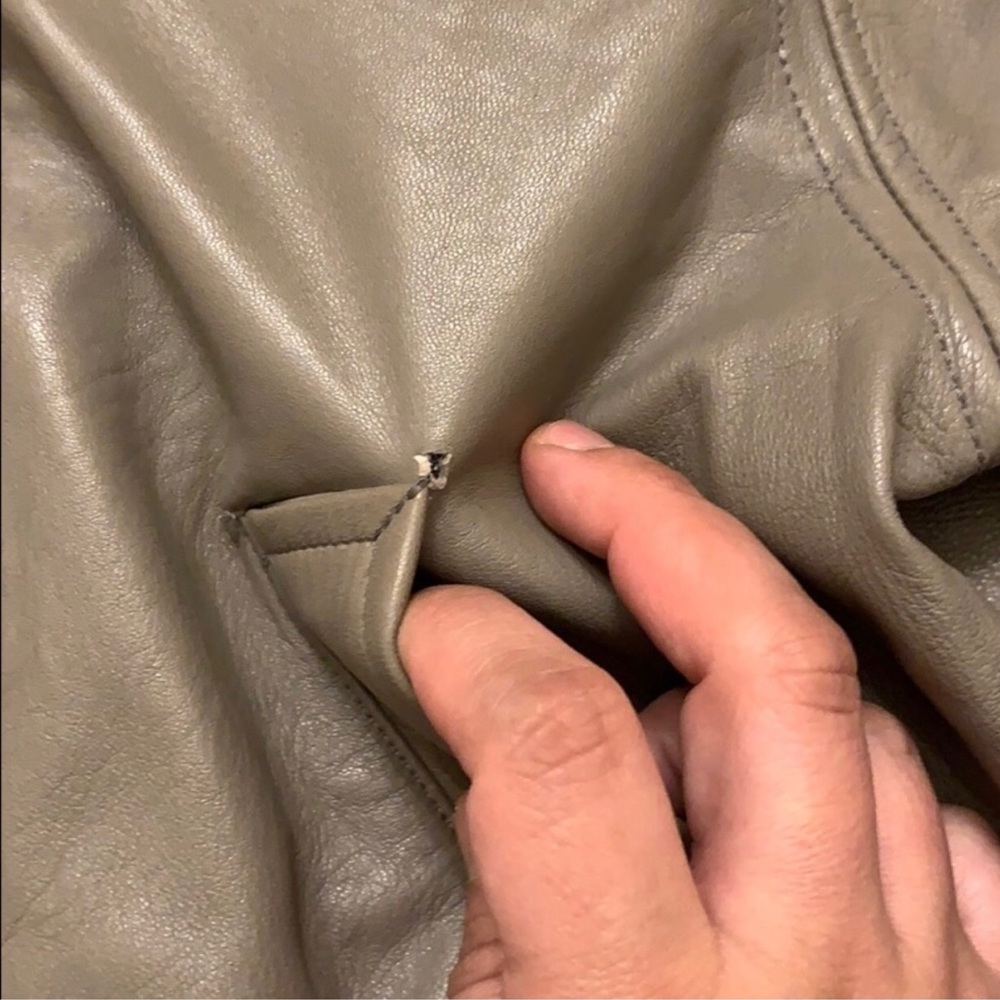 Members Only Gray Leather Jacket - Picture 2 of 5